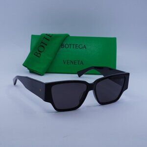 Bottega Veneta BV1285S 001 Square Sunglasses - Black/Grey